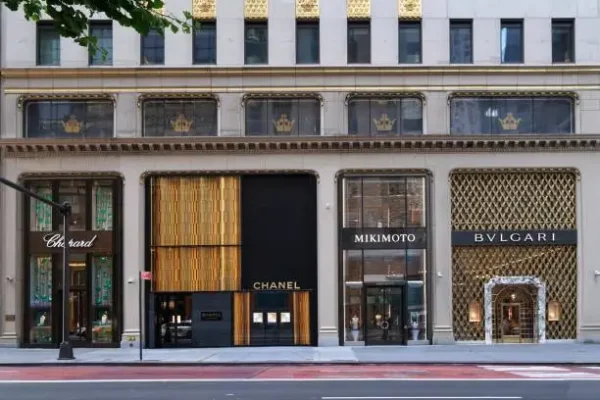 New York, NY - August 26, 2024:  Fifth Avenue in Manhattan is well known for luxury brand name retail stores